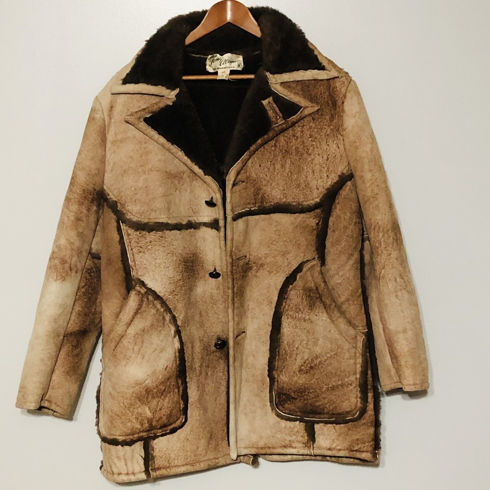 Vintage The Tony‎ Alamo Of Nashville Leather Ranchers Jacket Western Size 44 80s